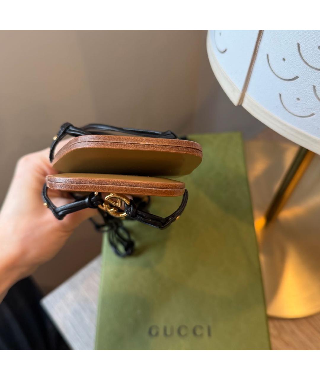 GUCCI Черные кожаные босоножки, фото 8