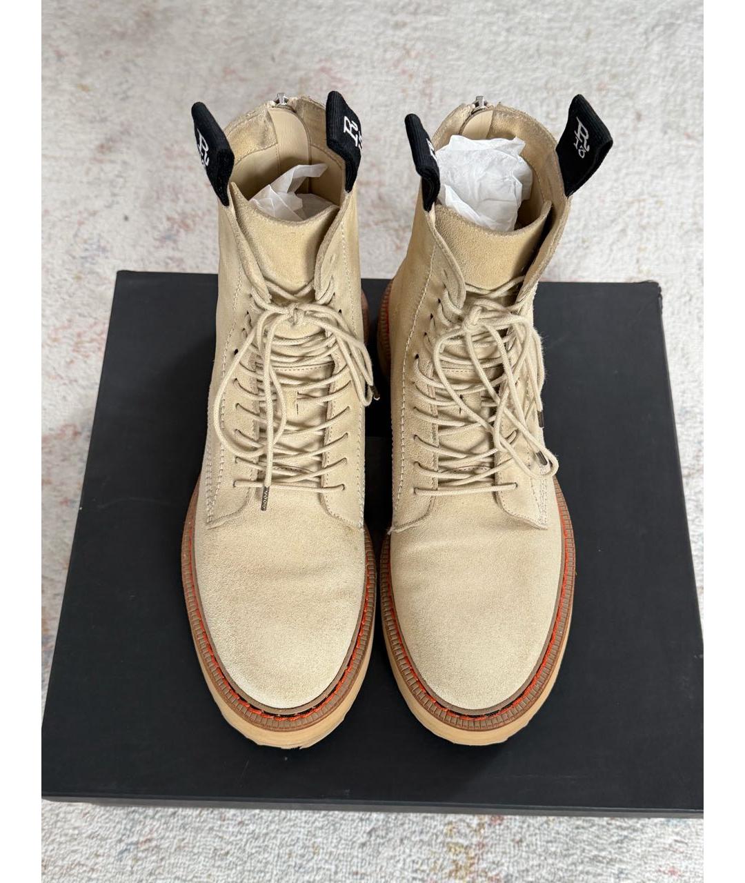 R13 Бежевые замшевые ботинки, фото 2