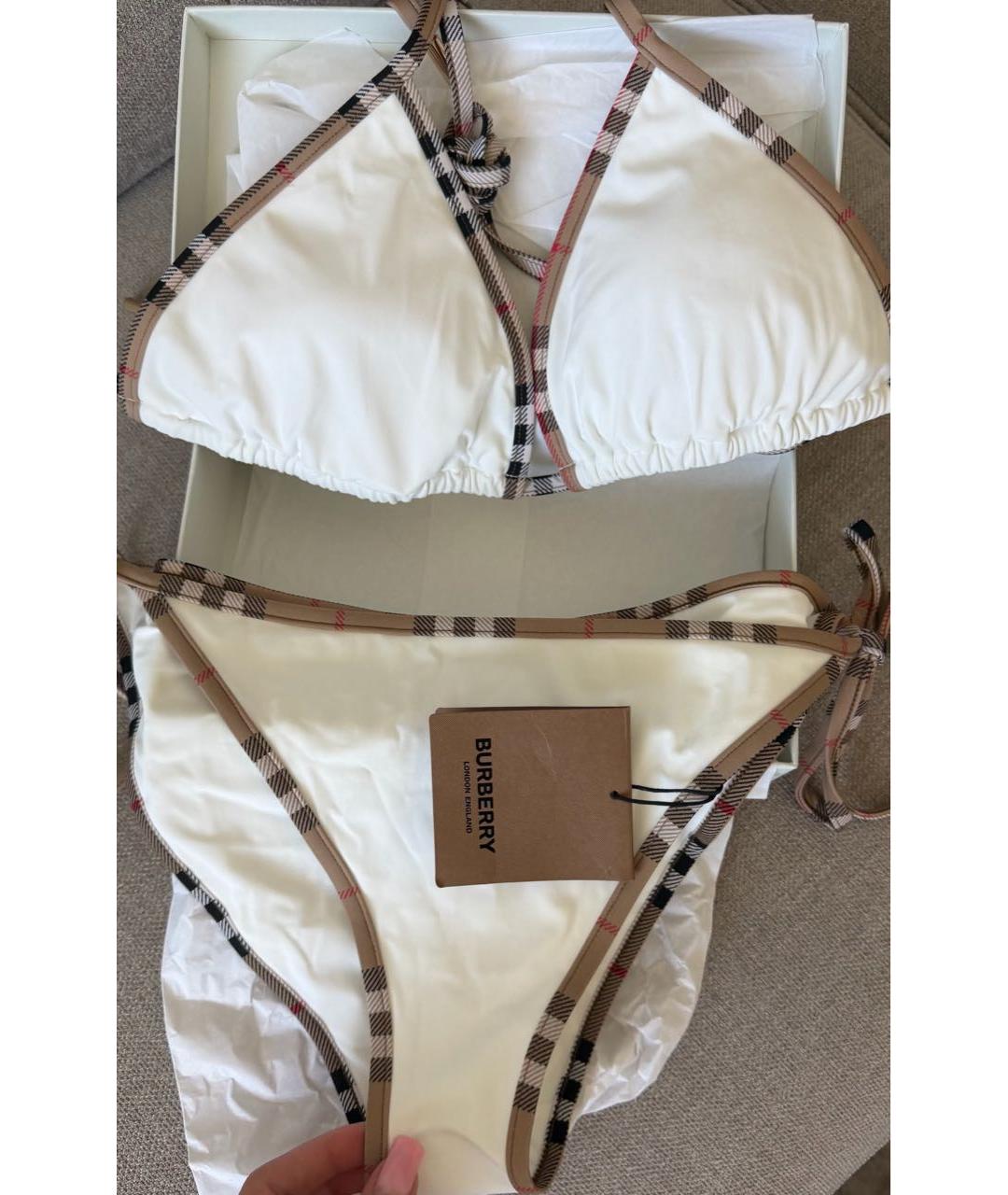 BURBERRY Белый полиамидовый купальник, фото 4