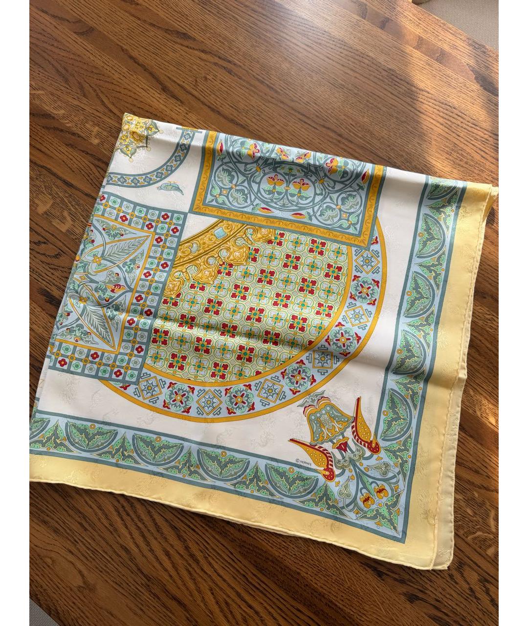 HERMES Мульти шелковый платок, фото 3