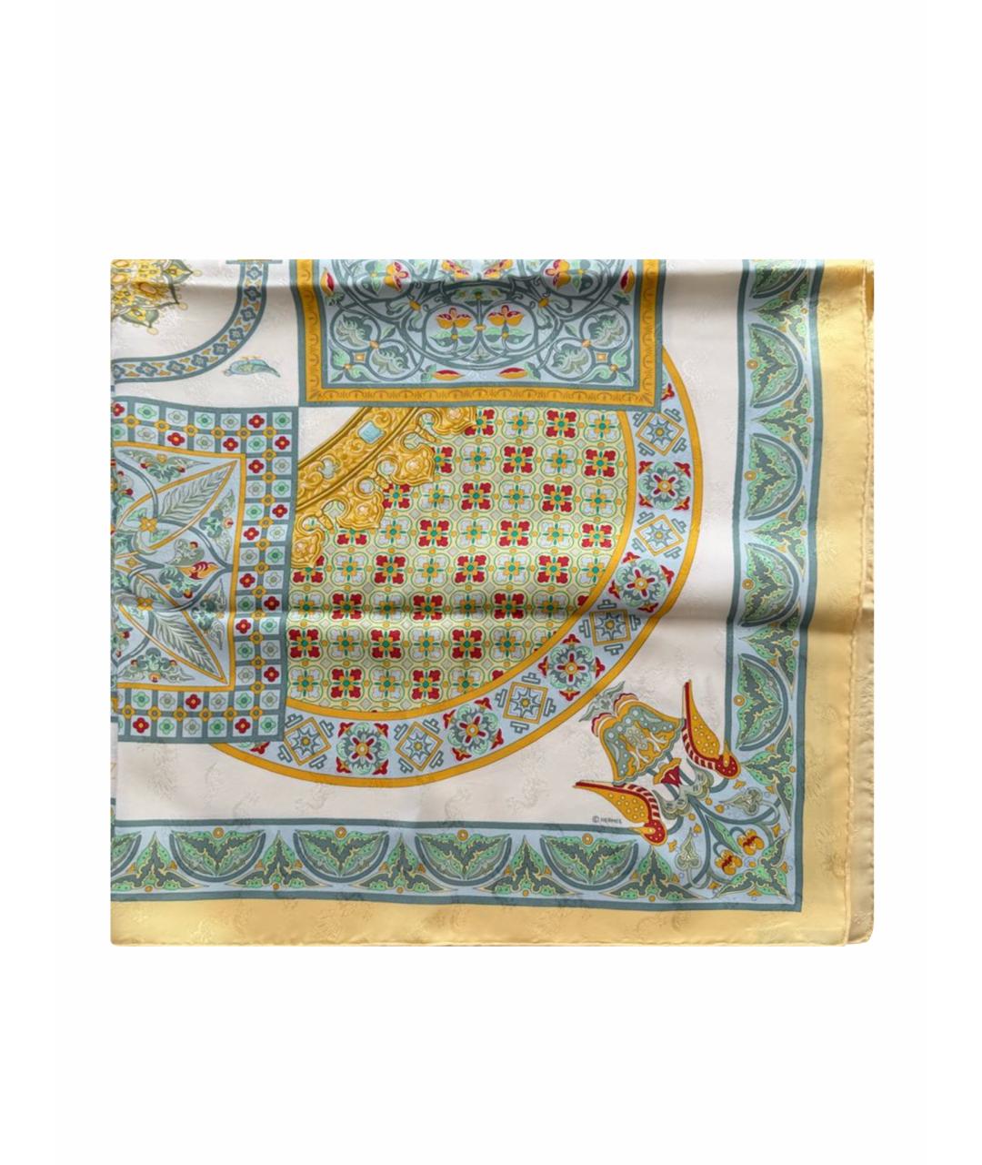HERMES Мульти шелковый платок, фото 1