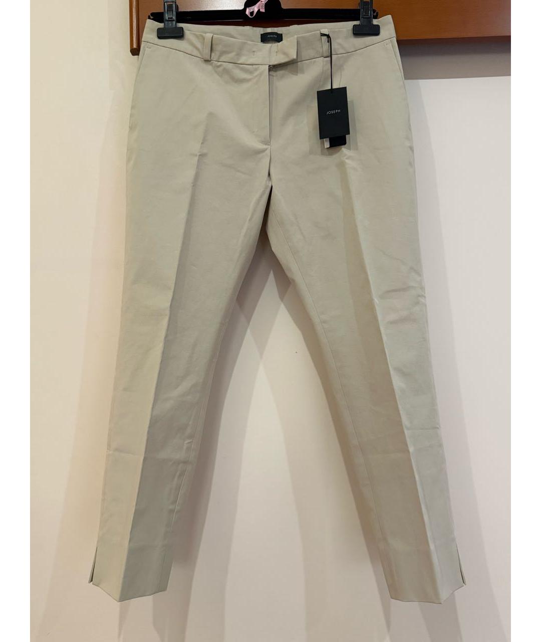 JOSEPH Бежевые хлопковые брюки узкие, фото 9