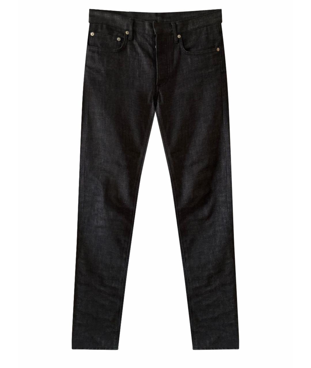 CHRISTIAN DIOR Антрацитовые хлопковые прямые джинсы, фото 1