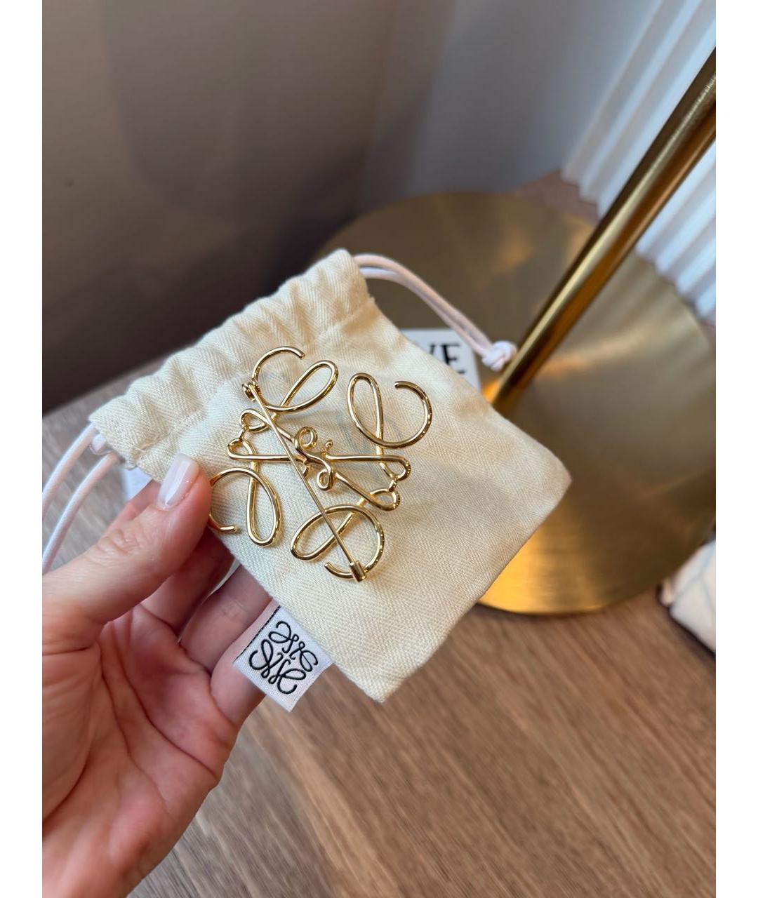 LOEWE Золотая латунная булавка / брошь, фото 3
