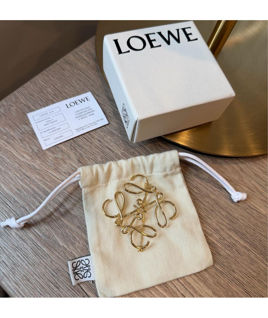 LOEWE Золотая латунная булавка / брошь, фото 4