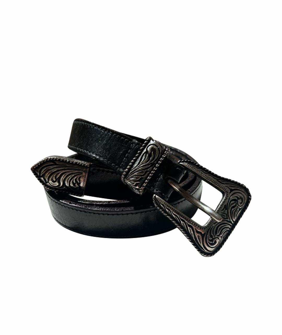 SAINT LAURENT Черный кожаный ремень, фото 1