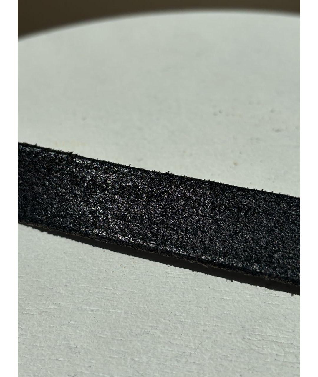 SAINT LAURENT Черный кожаный ремень, фото 3