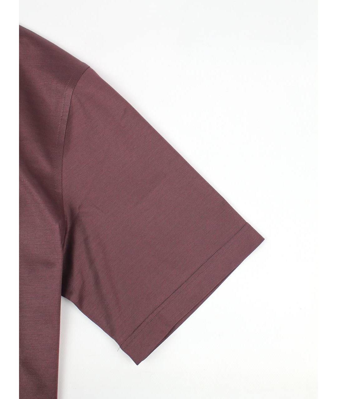 ZILLI Бордовая хлопковая футболка, фото 7