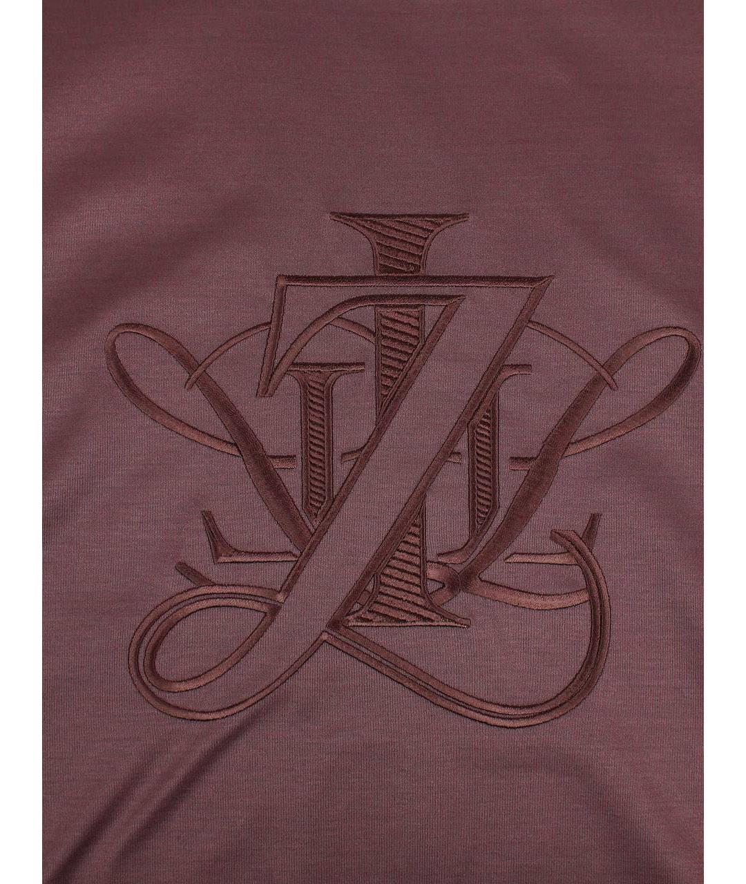 ZILLI Бордовая хлопковая футболка, фото 4