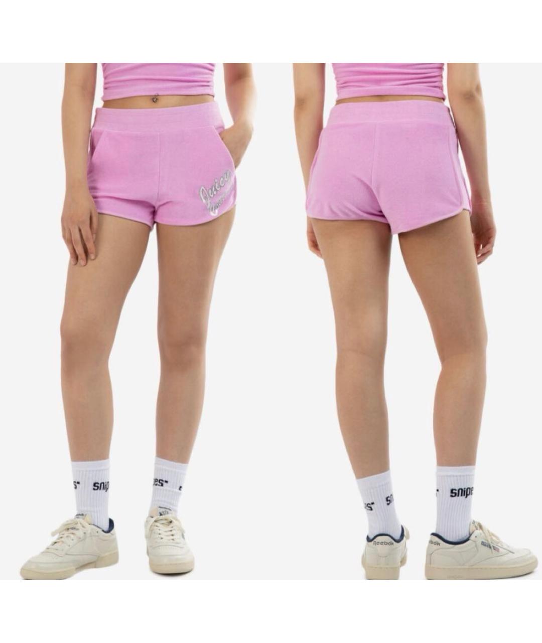 JUICY COUTURE Розовые хлопковые шорты, фото 3