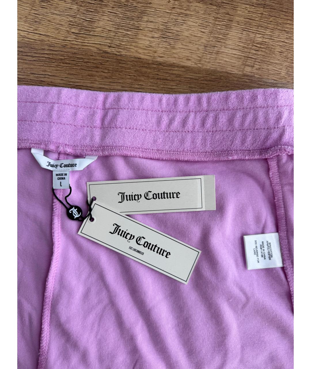 JUICY COUTURE Розовые хлопковые шорты, фото 4