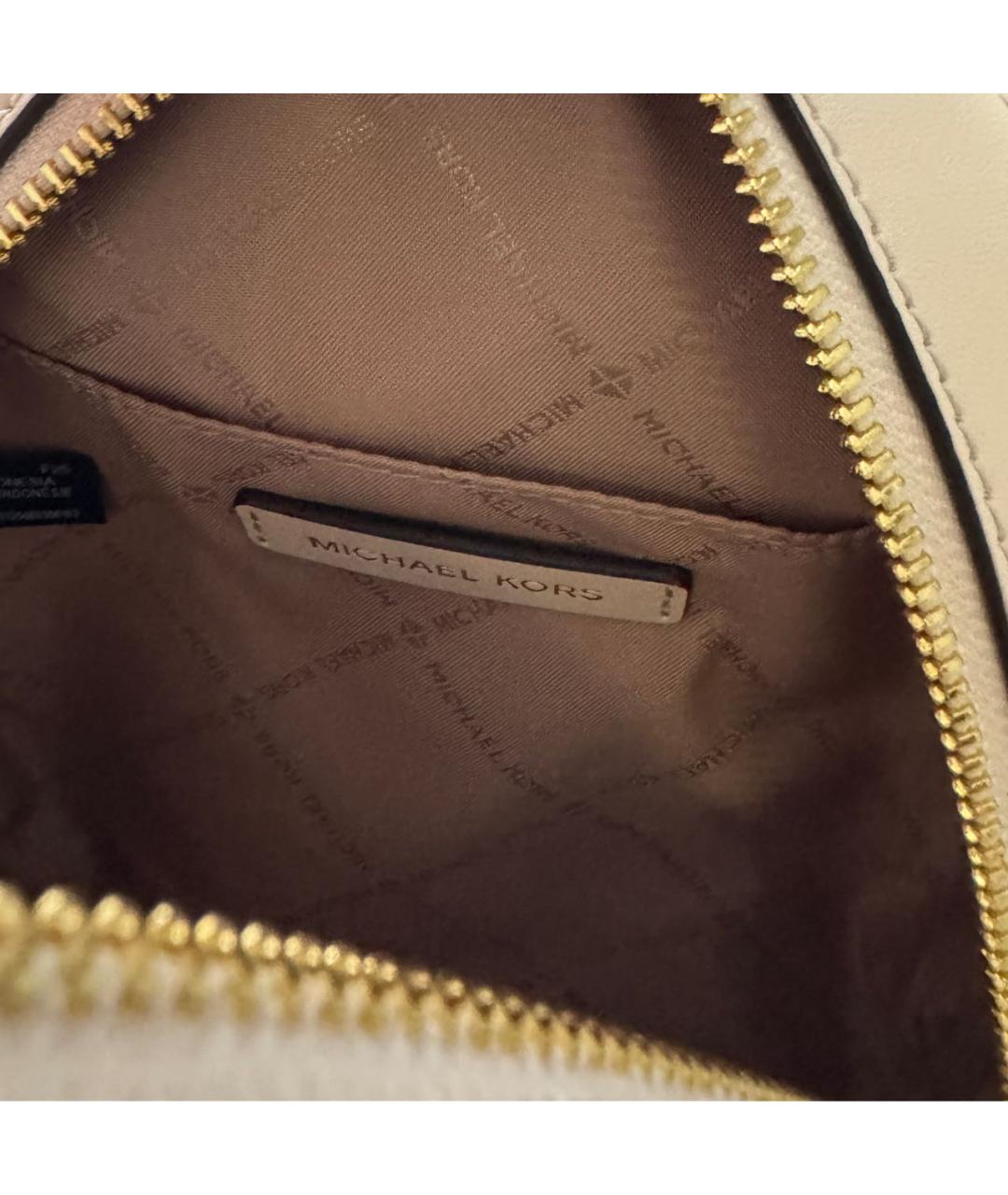 MICHAEL KORS Бежевый рюкзак из искусственной кожи, фото 4