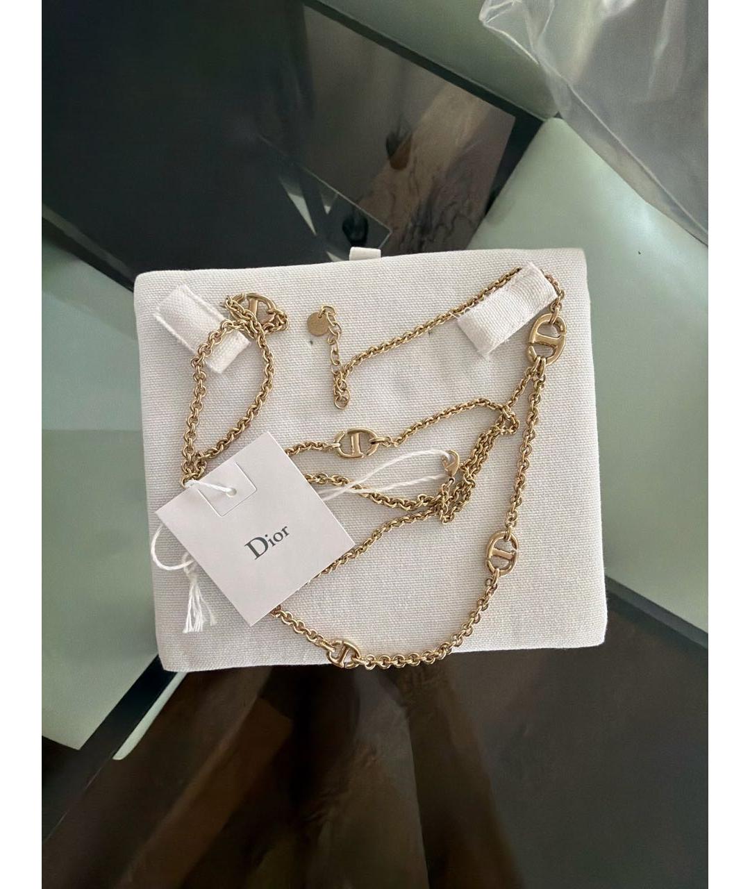 CHRISTIAN DIOR Золотое металлическое колье, фото 2