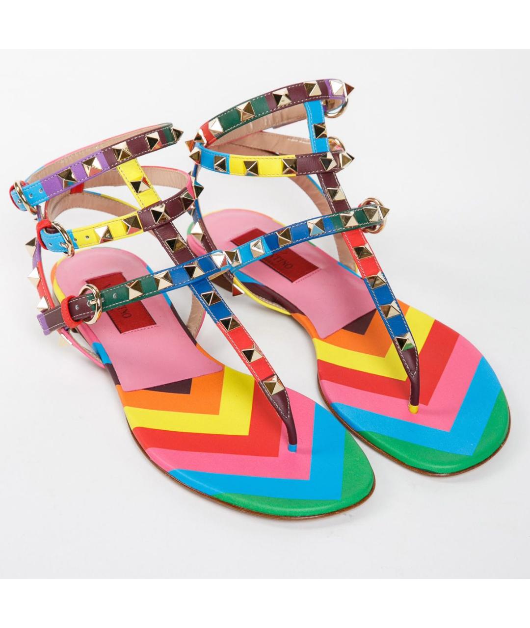 VALENTINO Мульти кожаные сандалии, фото 2