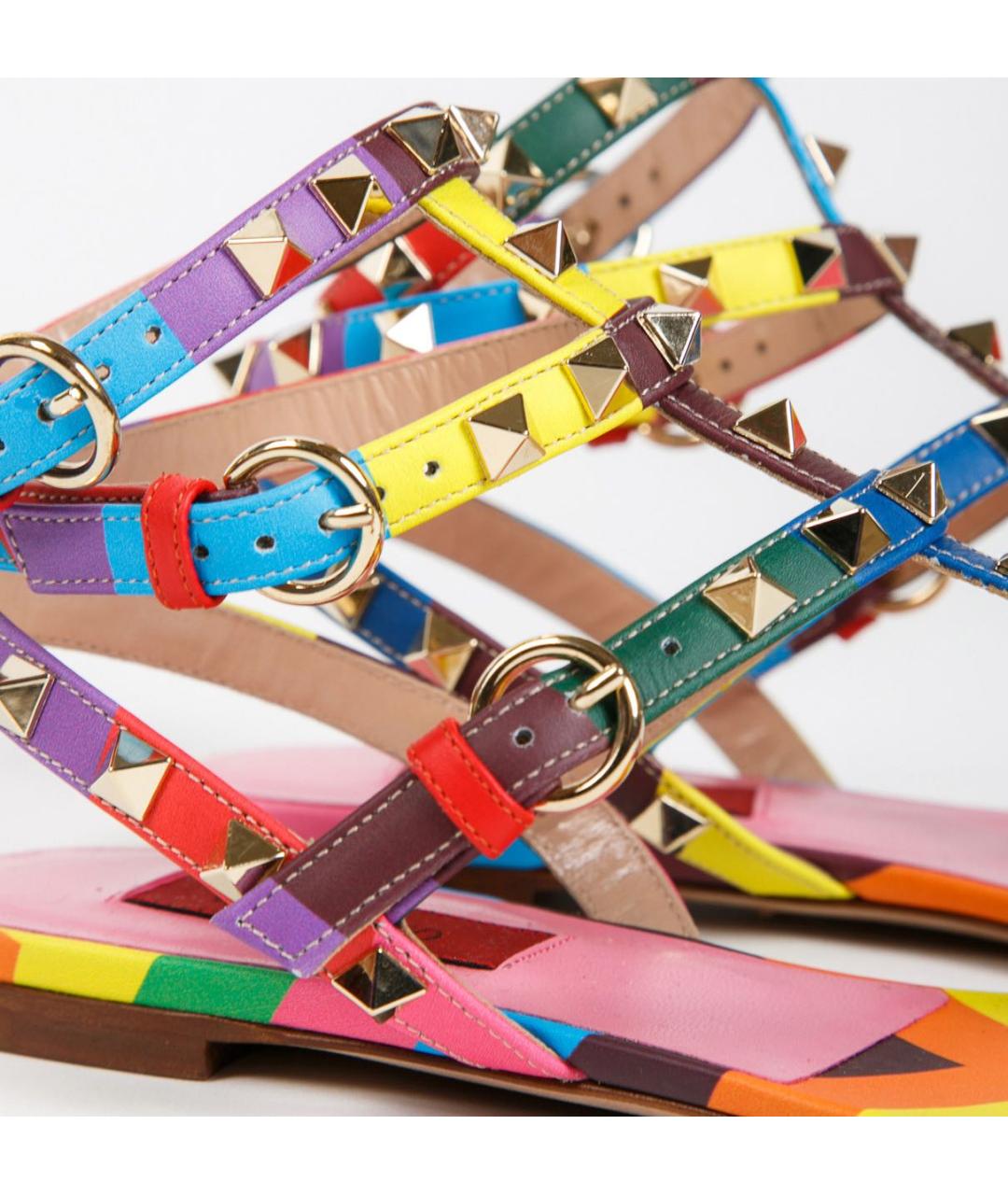 VALENTINO Мульти кожаные сандалии, фото 3