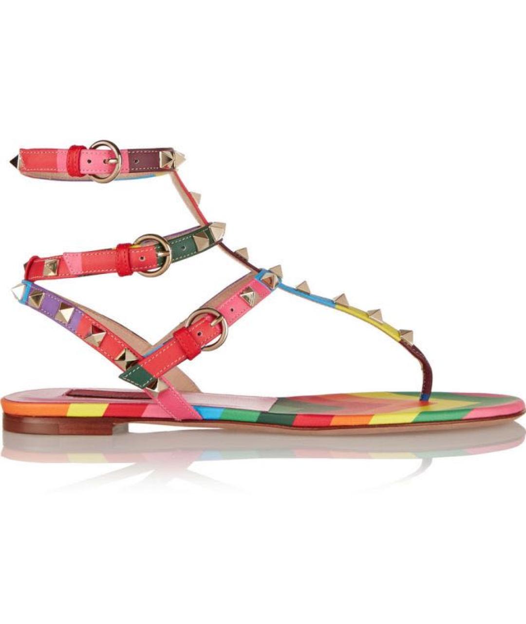 VALENTINO Мульти кожаные сандалии, фото 9