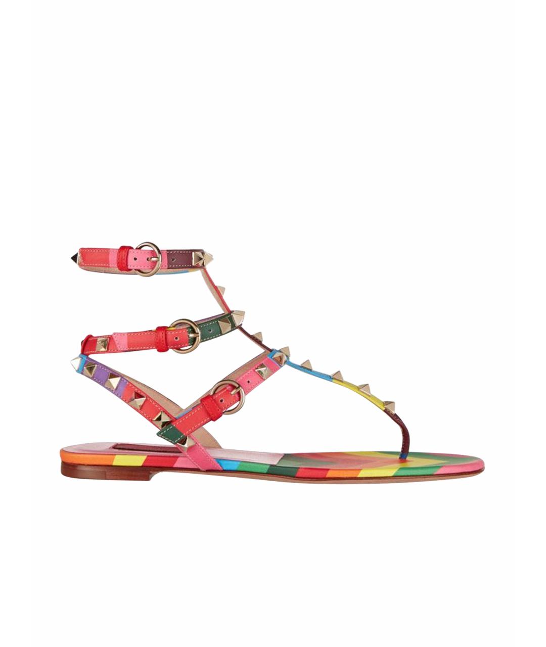VALENTINO Мульти кожаные сандалии, фото 1