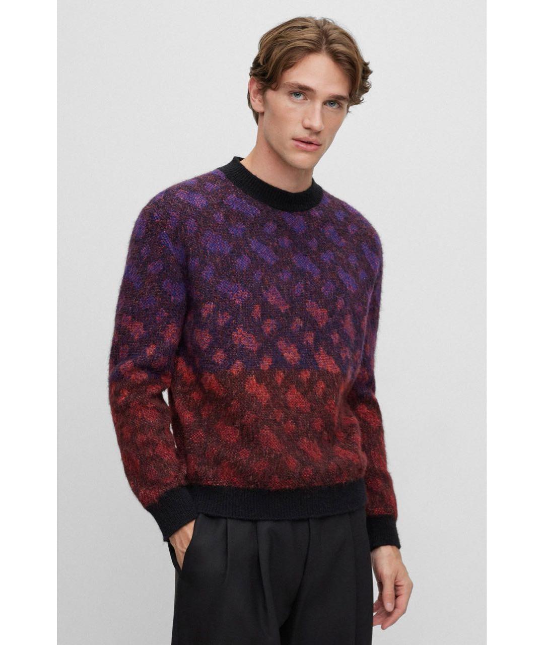 HUGO BOSS Фиолетовый шерстяной джемпер / свитер, фото 2