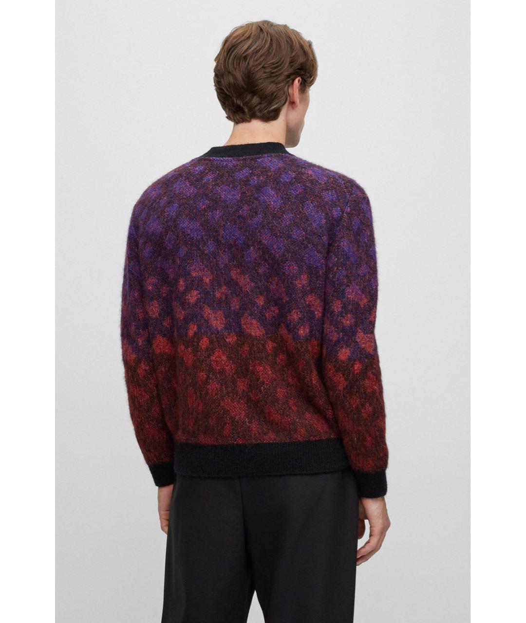 HUGO BOSS Фиолетовый шерстяной джемпер / свитер, фото 3