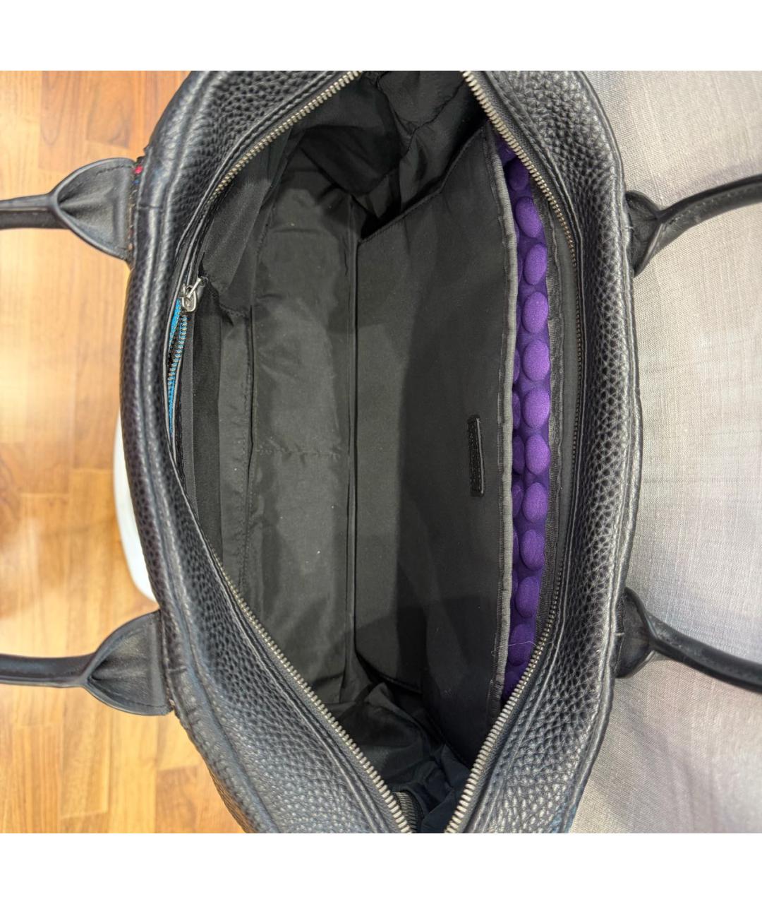 PAUL SMITH Черный кожаный портфель, фото 4