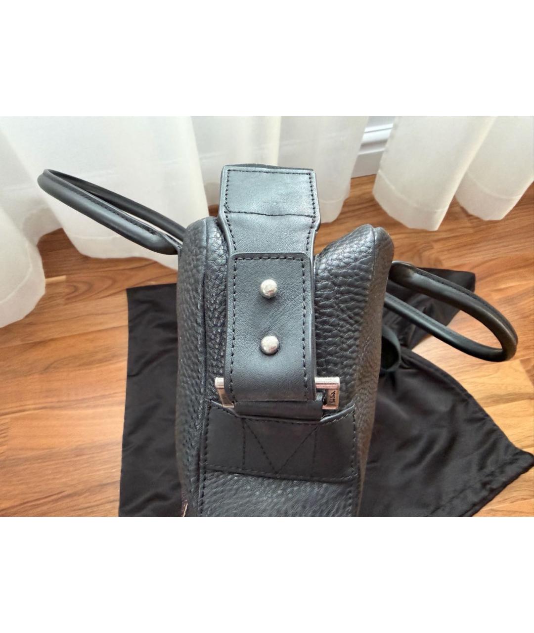 PAUL SMITH Черный кожаный портфель, фото 6