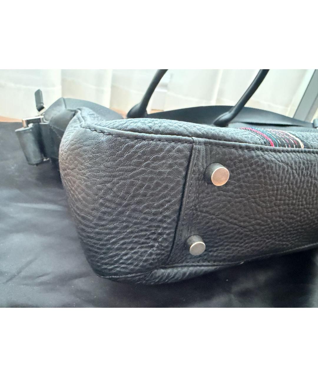 PAUL SMITH Черный кожаный портфель, фото 8