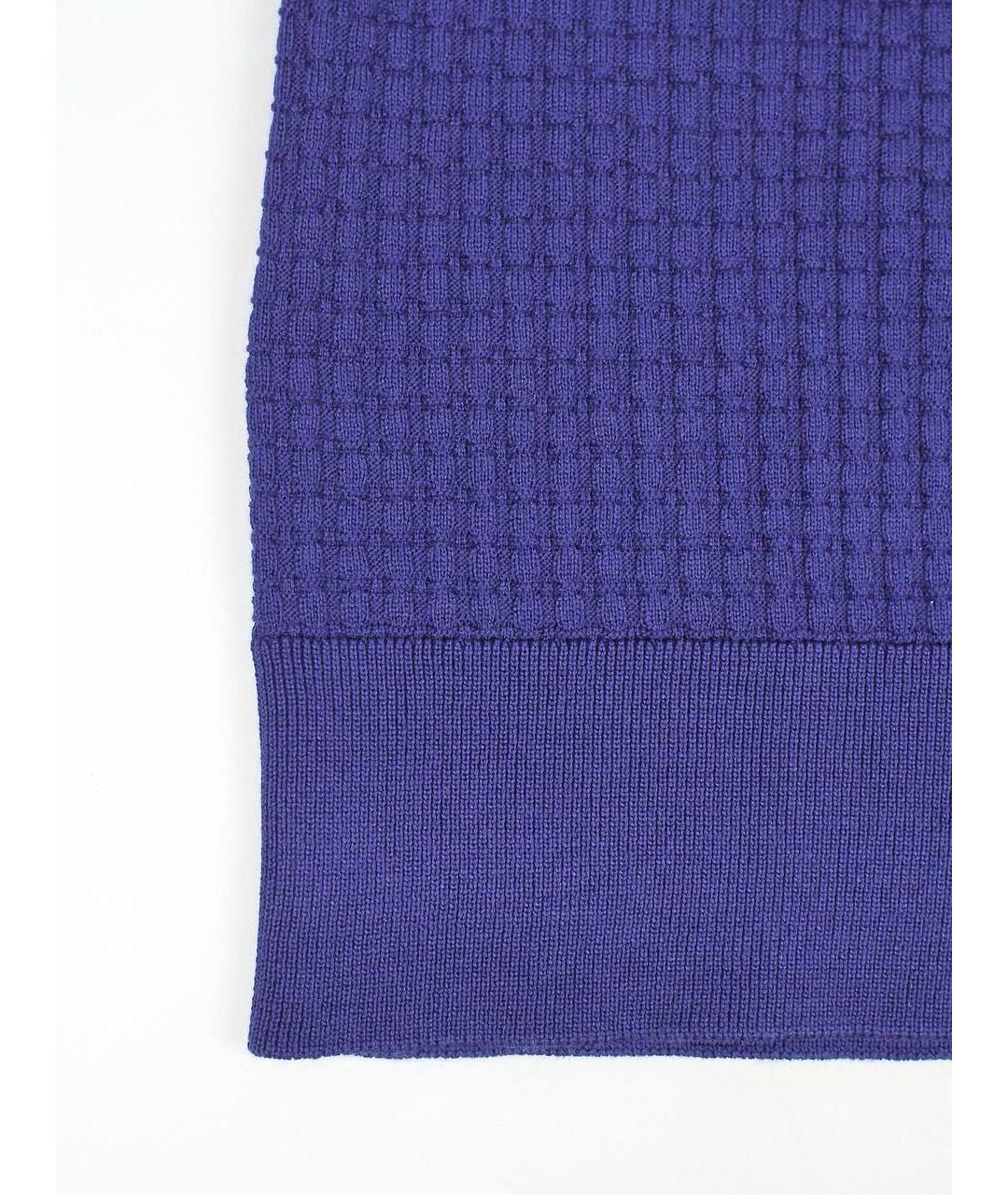 ZILLI Темно-синее хлопковое поло с коротким рукавом, фото 8