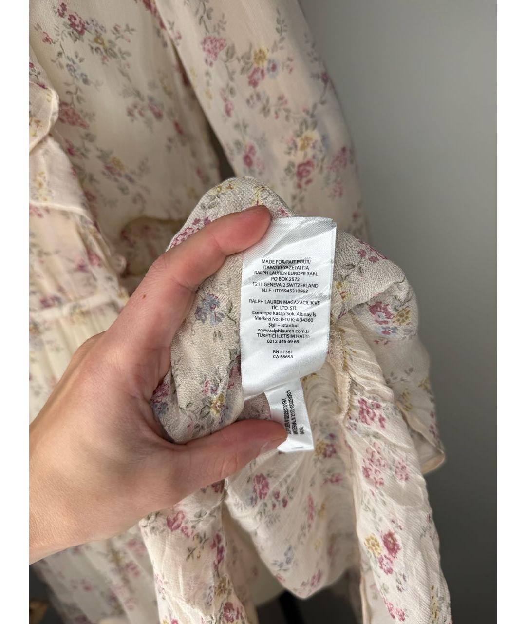 POLO RALPH LAUREN Мульти вискозное повседневное платье, фото 7