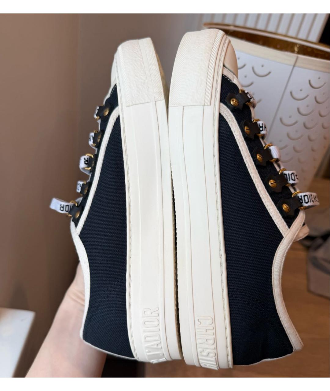 CHRISTIAN DIOR Черные текстильные кеды, фото 6