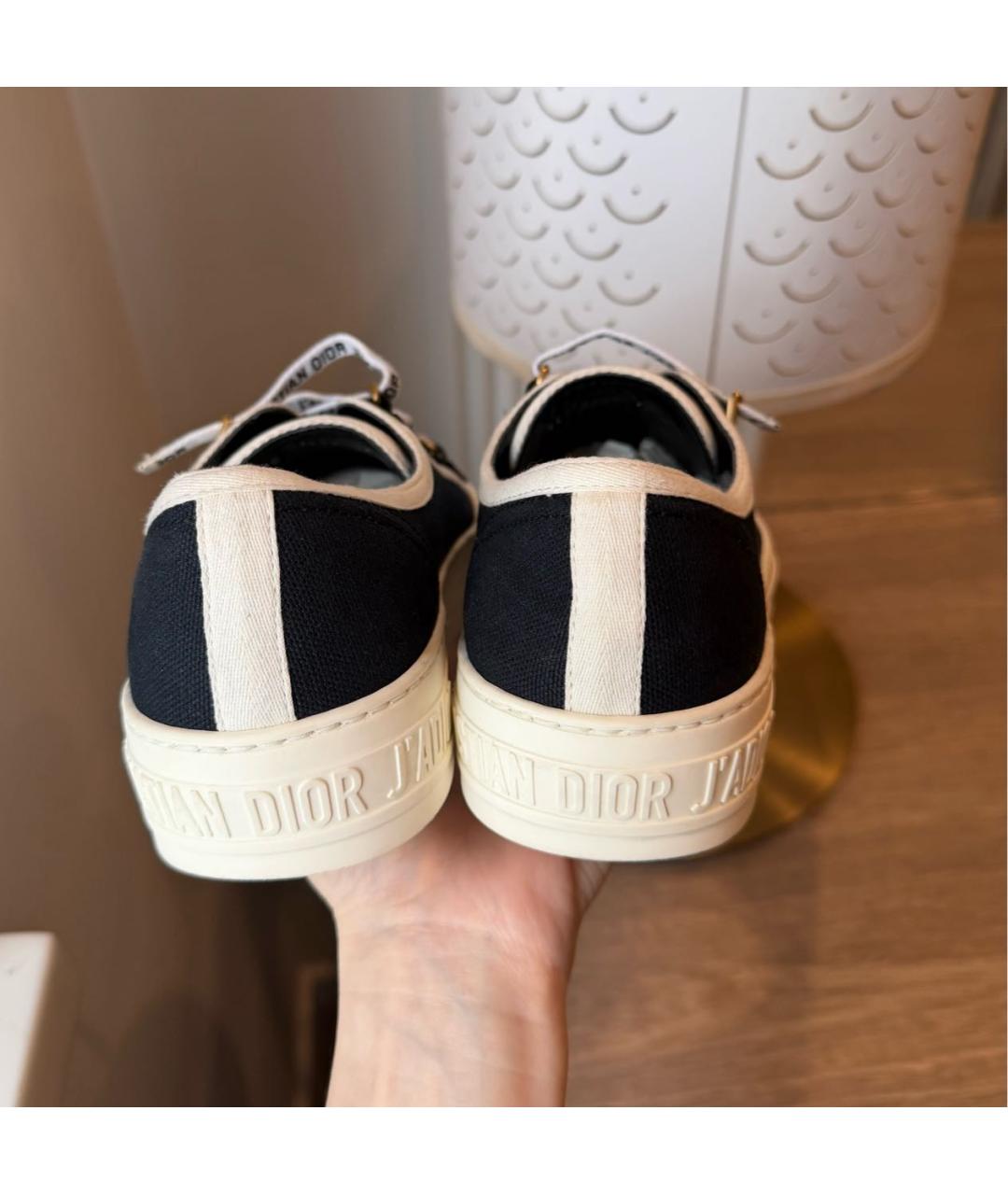 CHRISTIAN DIOR Черные текстильные кеды, фото 7