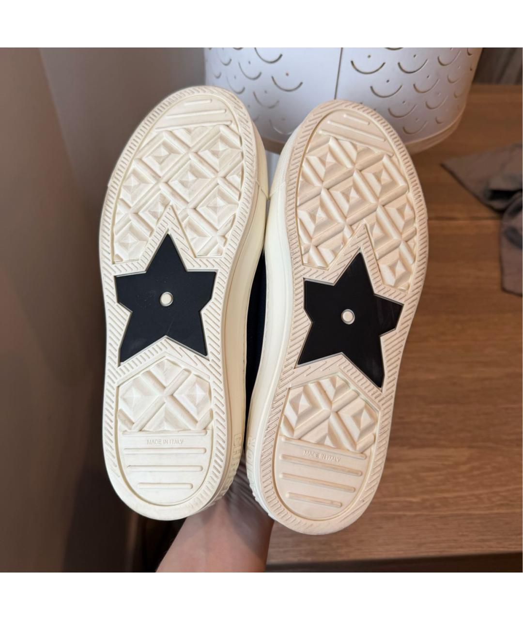 CHRISTIAN DIOR Черные текстильные кеды, фото 8