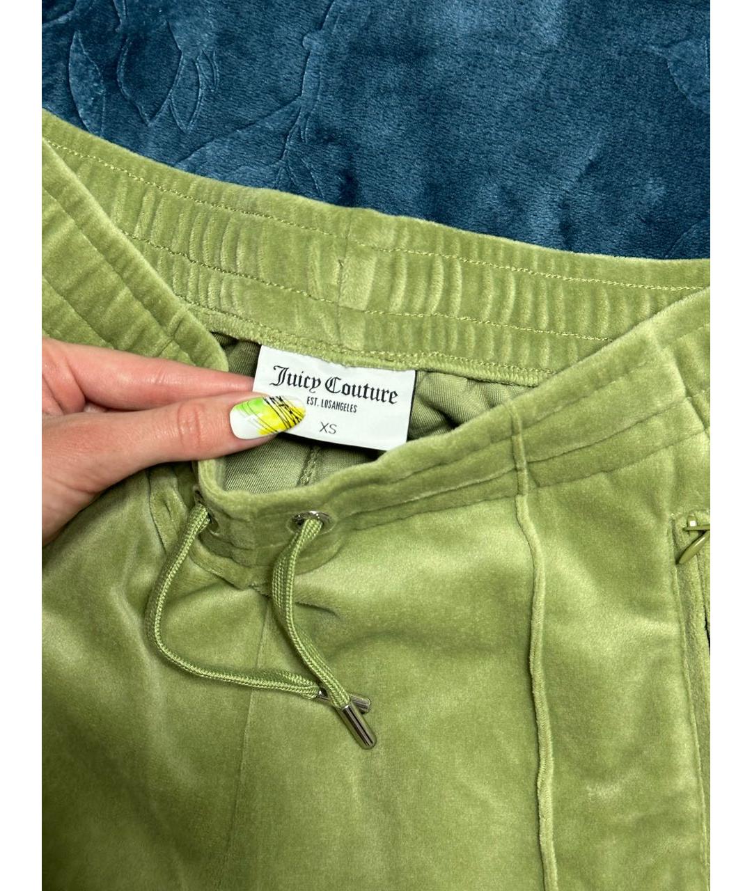 JUICY COUTURE Зеленый велюровый костюм с брюками, фото 6