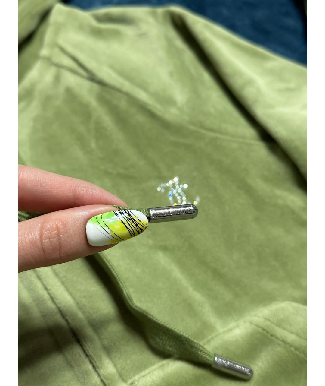 JUICY COUTURE Зеленый велюровый костюм с брюками, фото 5