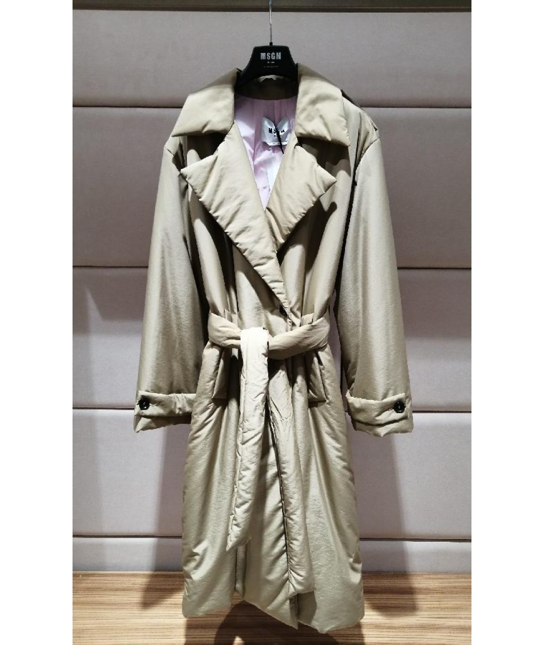 MSGM Бежевое пальто, фото 3