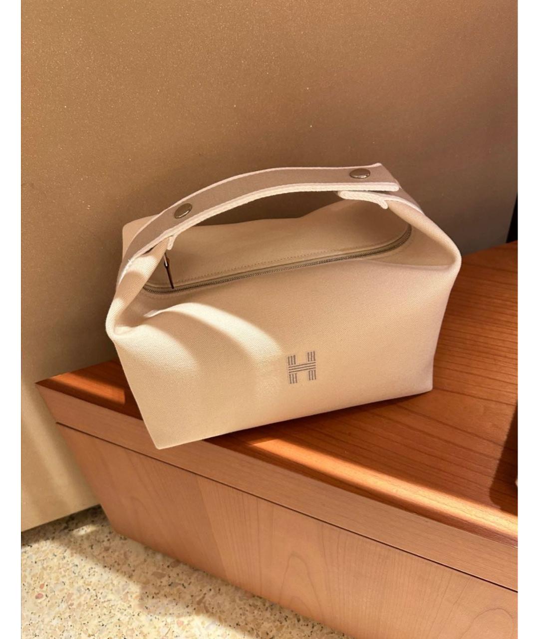 HERMES Хлопковая сумка с короткими ручками, фото 3