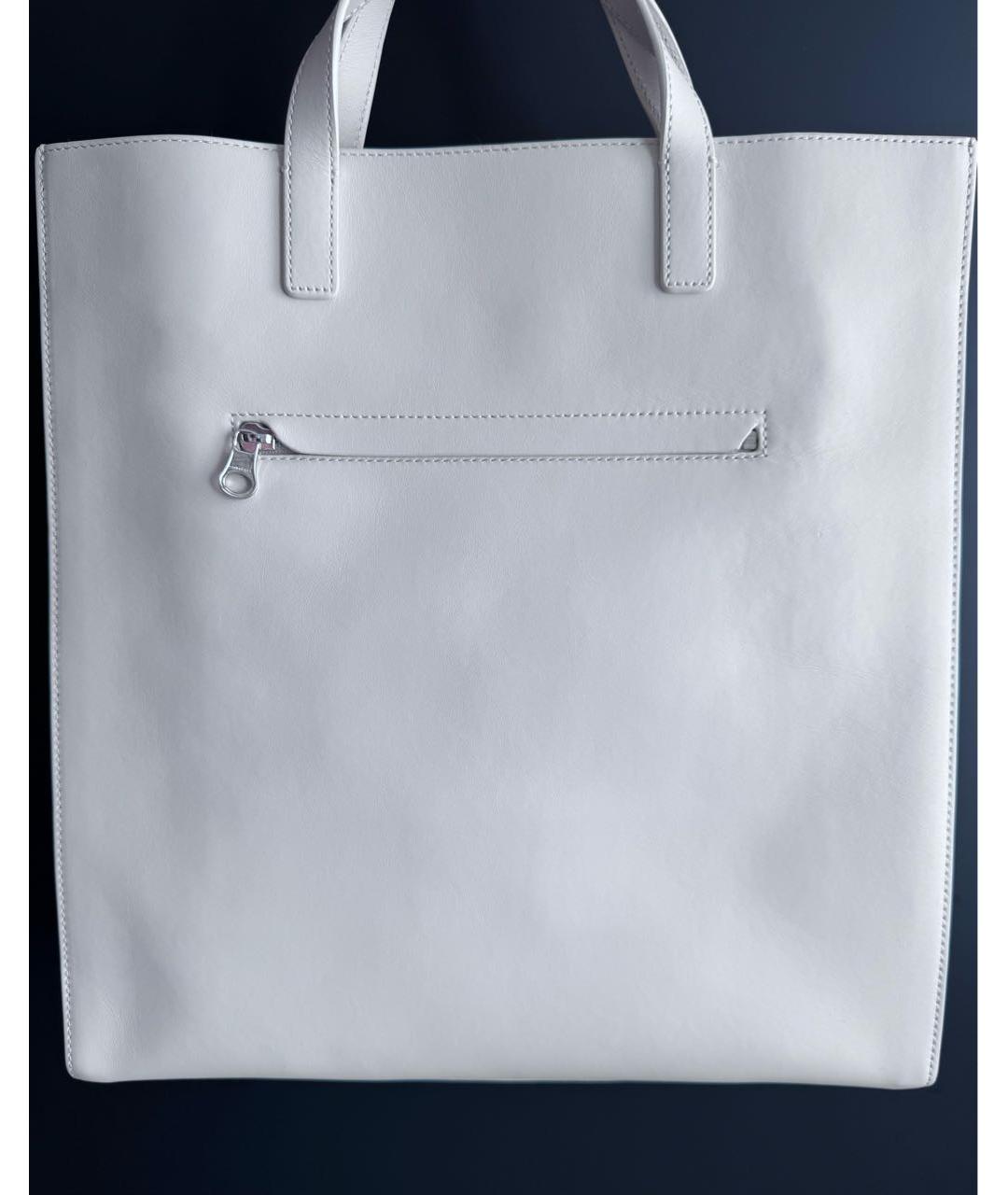 COURREGES Бежевая кожаная сумка тоут, фото 3