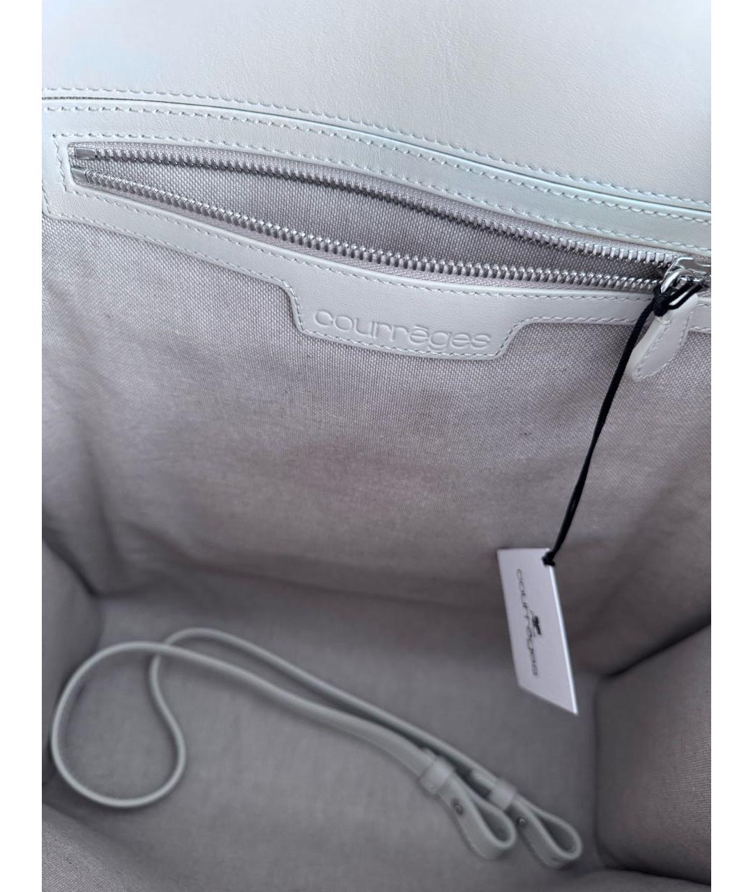 COURREGES Бежевая кожаная сумка тоут, фото 4