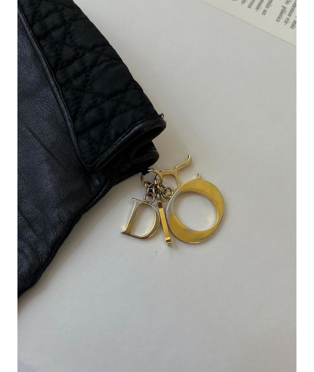 CHRISTIAN DIOR Черные кожаные перчатки, фото 8