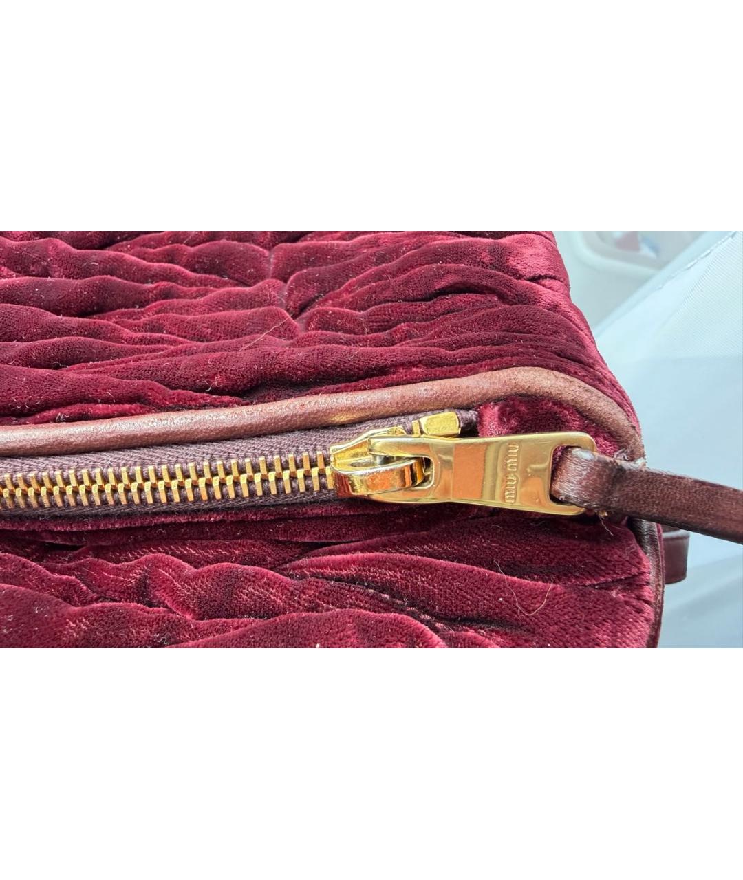 MIU MIU Бордовый замшевый рюкзак, фото 2