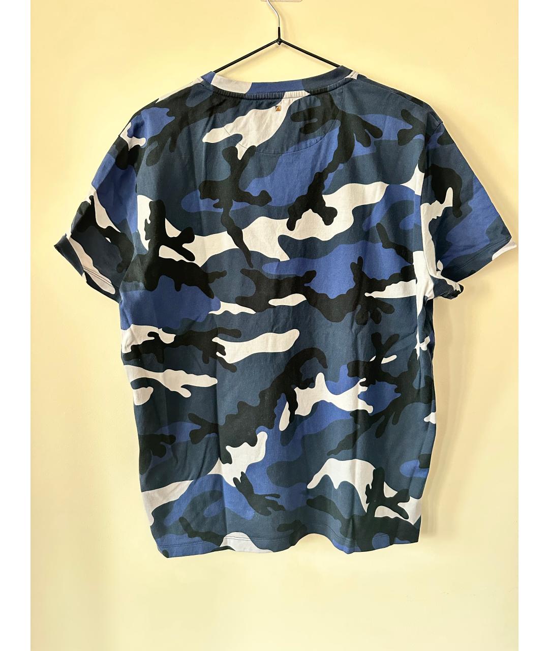 VALENTINO Синяя хлопковая футболка, фото 5