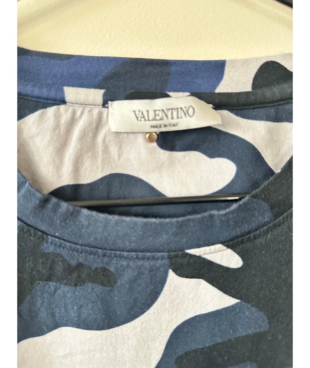 VALENTINO Синяя хлопковая футболка, фото 3