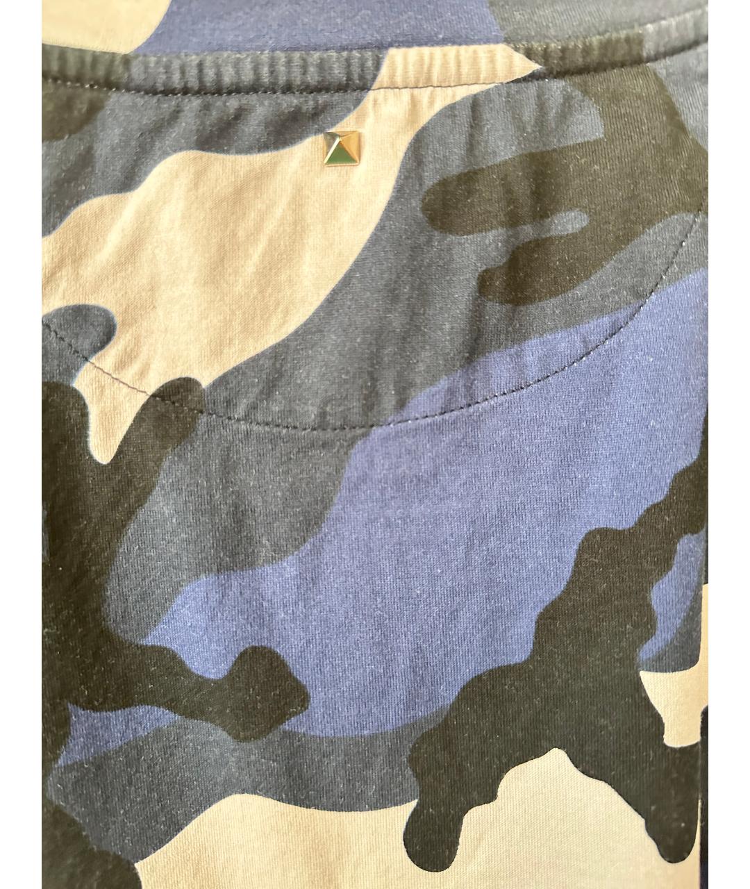 VALENTINO Синяя хлопковая футболка, фото 4