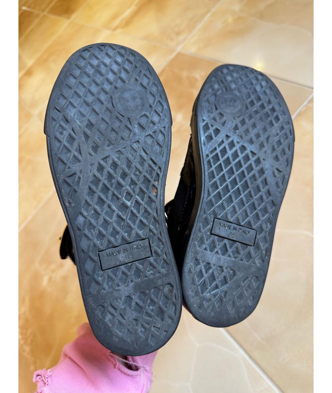 GIUSEPPE ZANOTTI DESIGN Черные бархатные кроссовки, фото 6