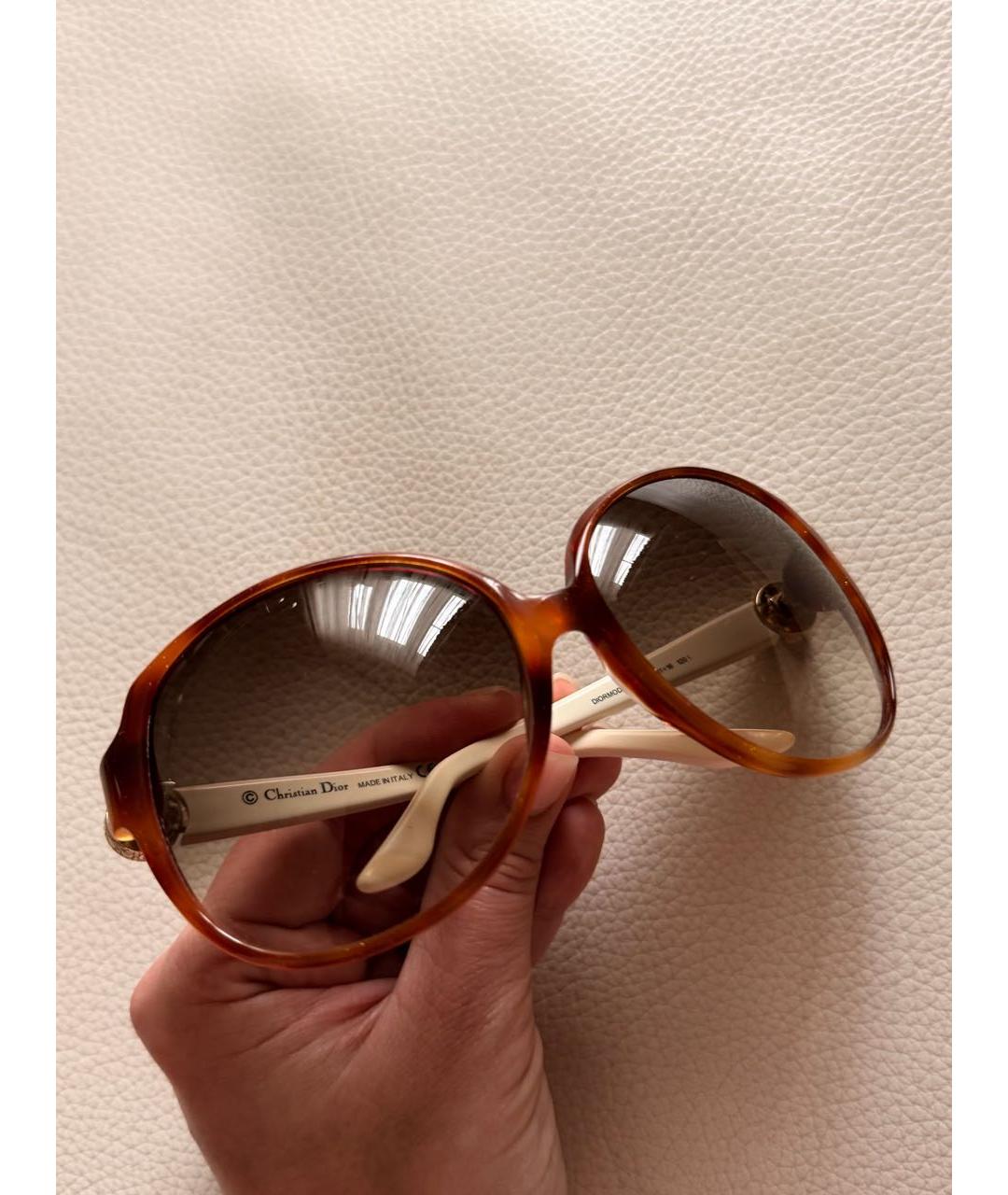 CHRISTIAN DIOR Бежевые солнцезащитные очки, фото 4