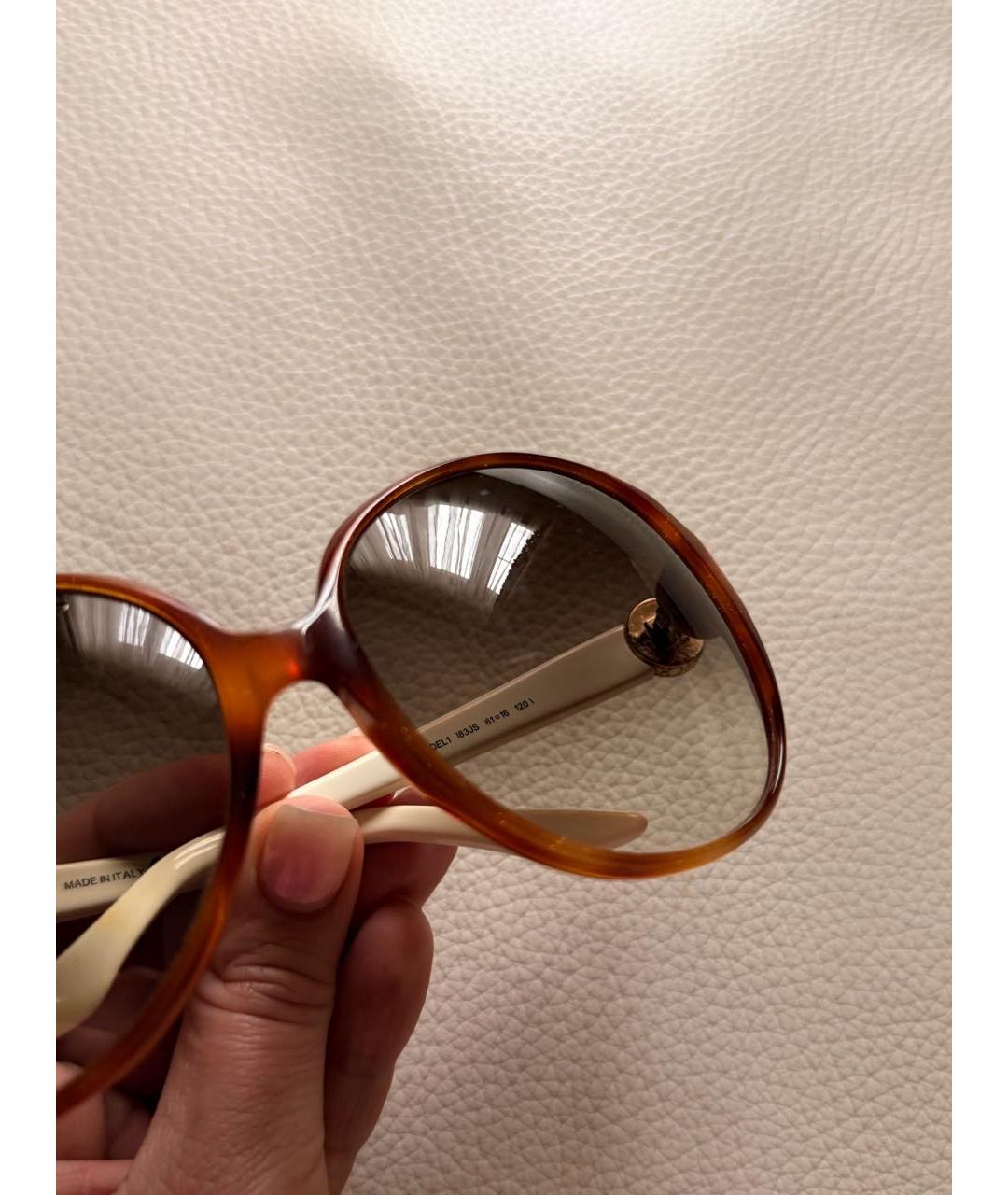 CHRISTIAN DIOR Бежевые солнцезащитные очки, фото 8