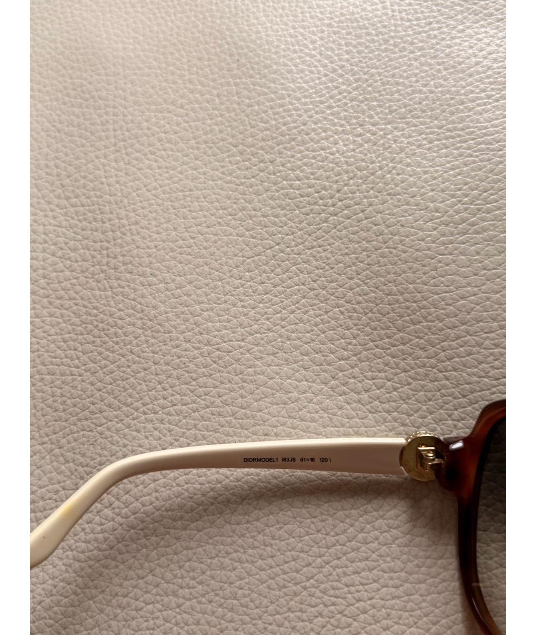 CHRISTIAN DIOR Бежевые солнцезащитные очки, фото 7