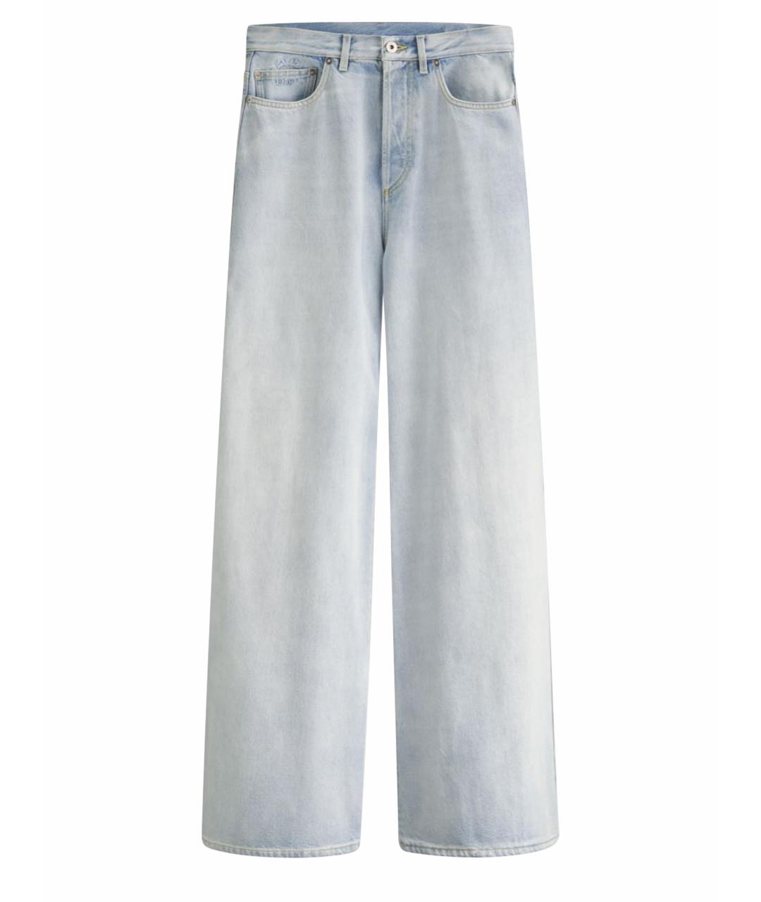CHRISTIAN DIOR Голубые хлопковые джинсы клеш, фото 1