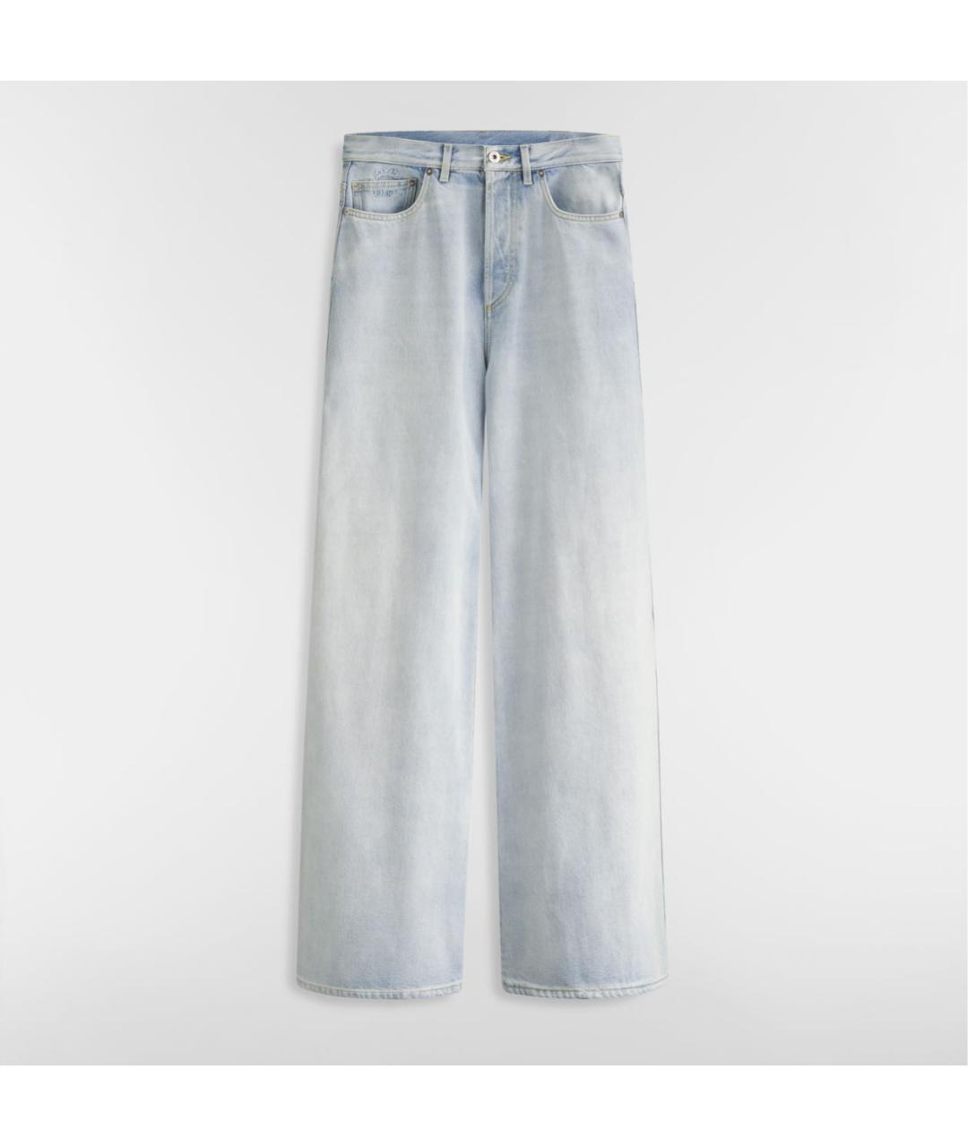 CHRISTIAN DIOR Голубые хлопковые джинсы клеш, фото 4