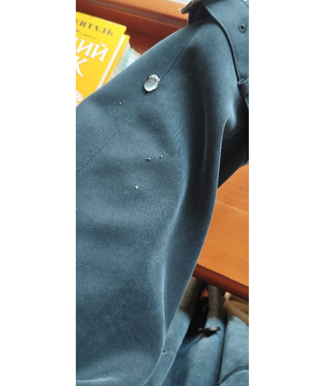 BURBERRY Зеленый вискозный тренч/плащ, фото 7