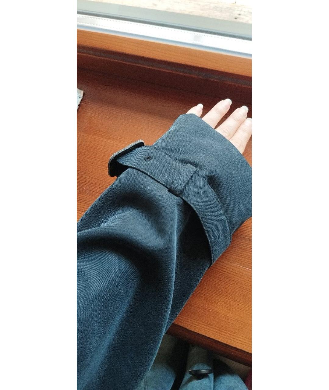 BURBERRY Зеленый вискозный тренч/плащ, фото 5